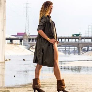Rehab Olive Crazy Sexy Cool Trenchcoat